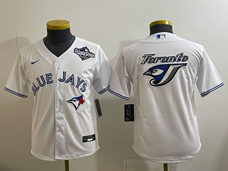 Youth 2025 Toronto Blue Jays Blank White Game Nike MLB Jersey style 06->youth mlb jersey->Youth Jersey
